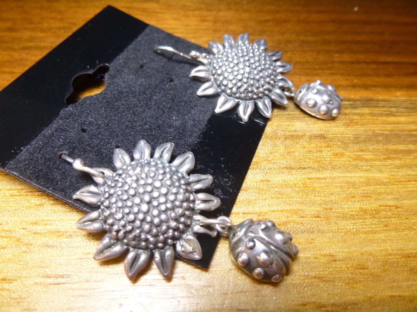 Dian Malouf Lady Bug & Sunflower Earrings
