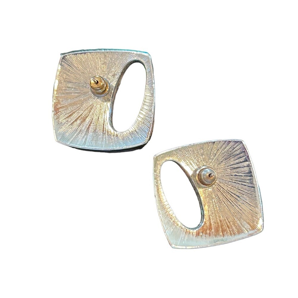 Lot of 3 Vintage 80’s Plastic Enamel Metal Pierced Earrings