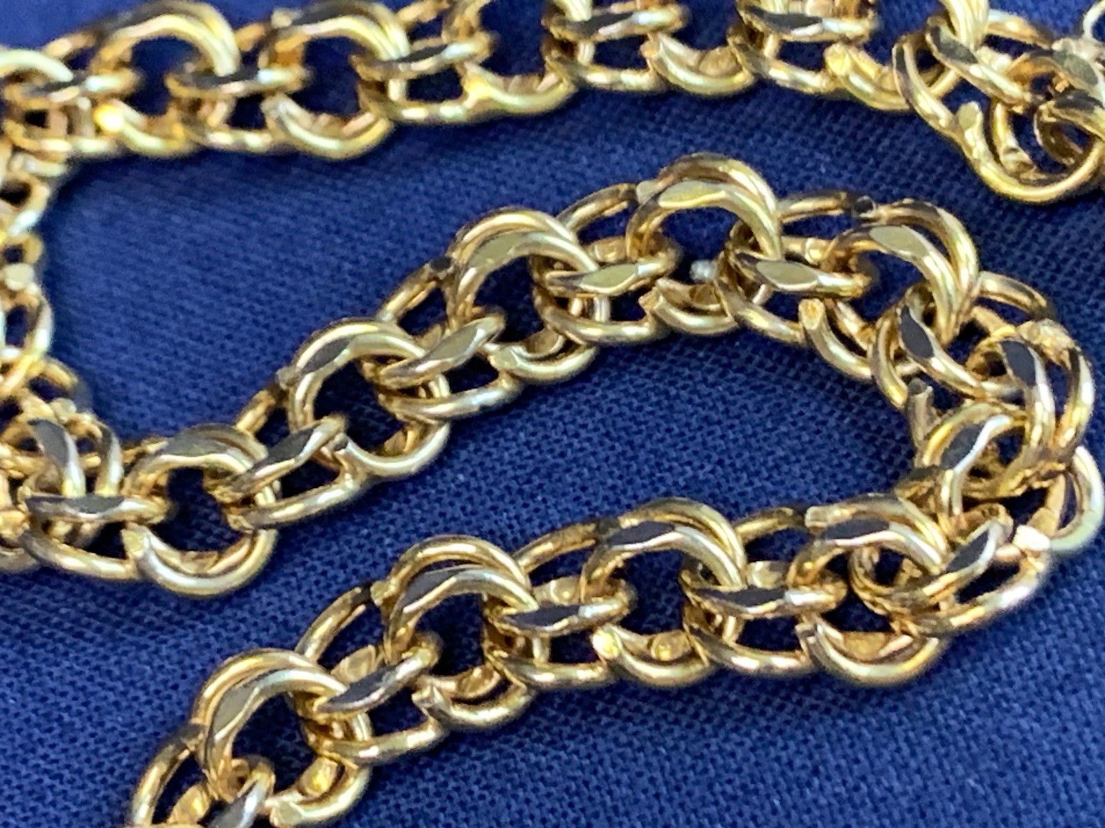 Vtg 1/20 12K Gold Filled BA Ballou Co Charm Bracelet 13.93g Jewelry 7.5″ Chain