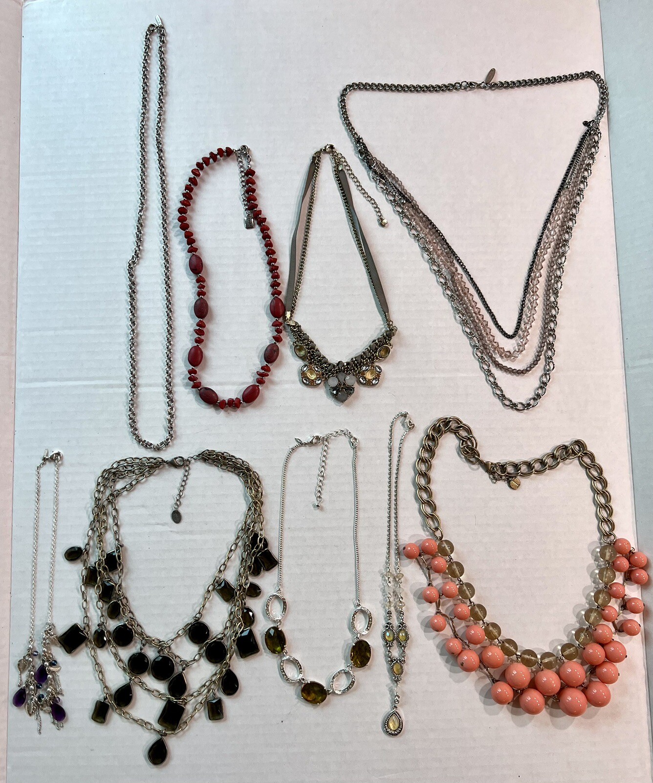 Designer Necklaces Lot Danielle Stevens Avon Chaps Monet Talbots LC 14-28” 9ct