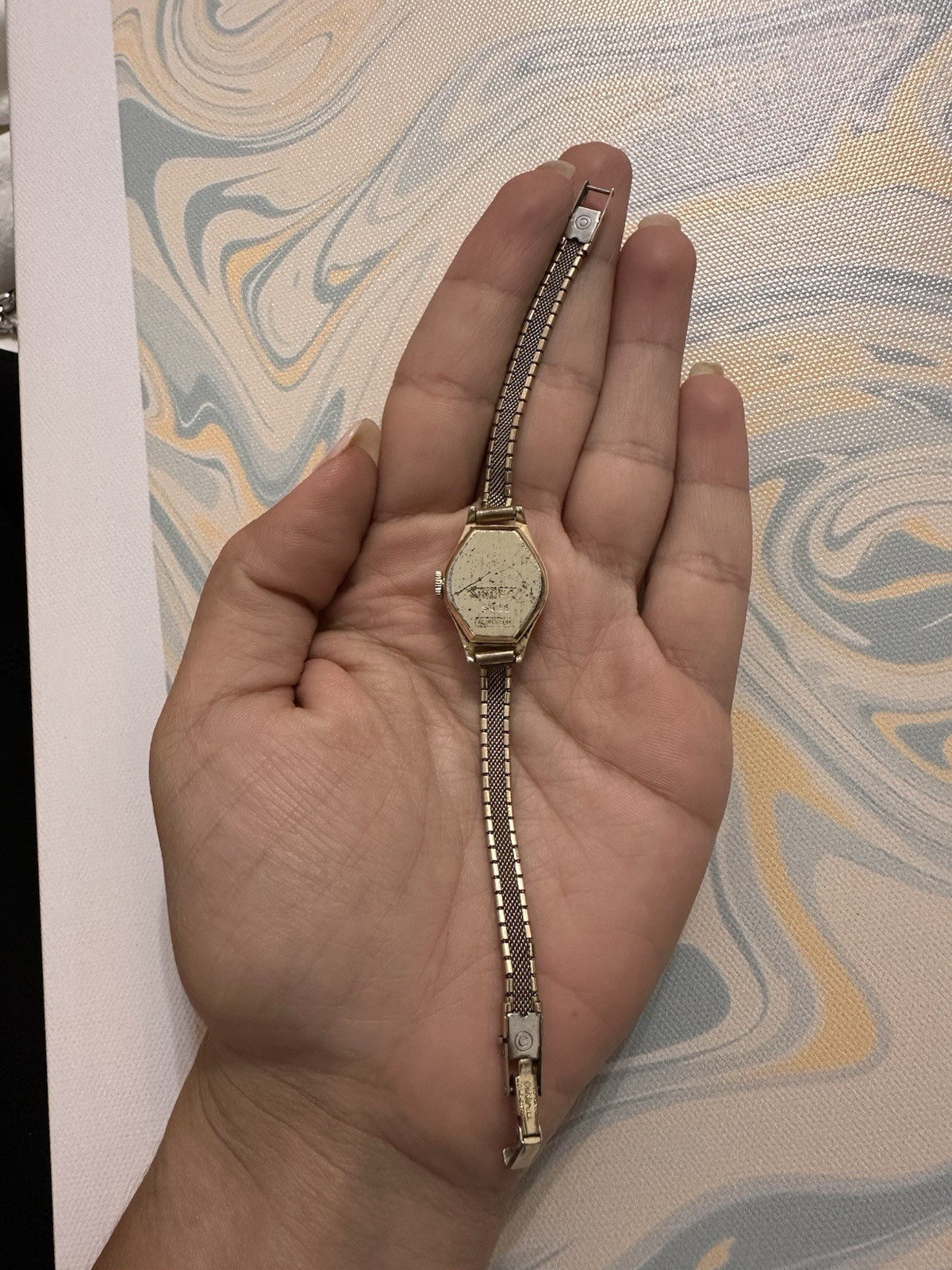 Vintage Womens Sindaco 15J Swiss Aluminum 10kt Gold Filled Manual Wind Watch