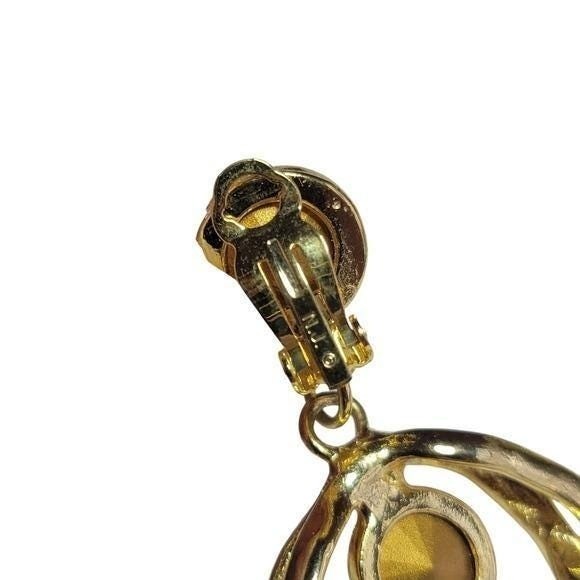 Vintage Napier Gold and Silver Hoop Earrings