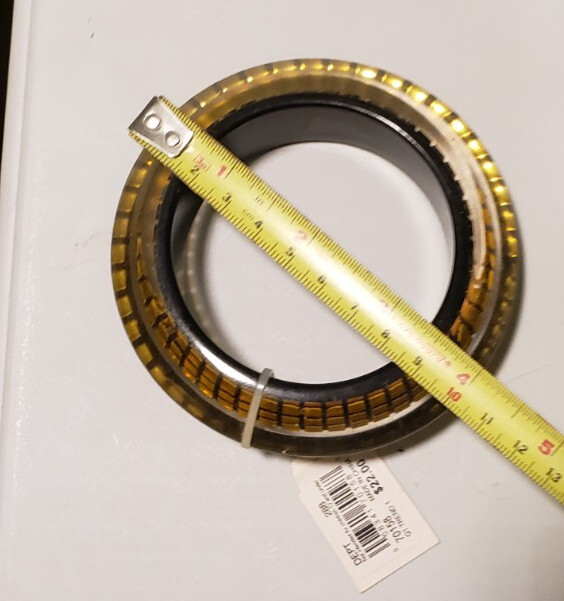 MACY’S Statement Bracelet, Gold-colored metal covered by clear acrylic, NWT
