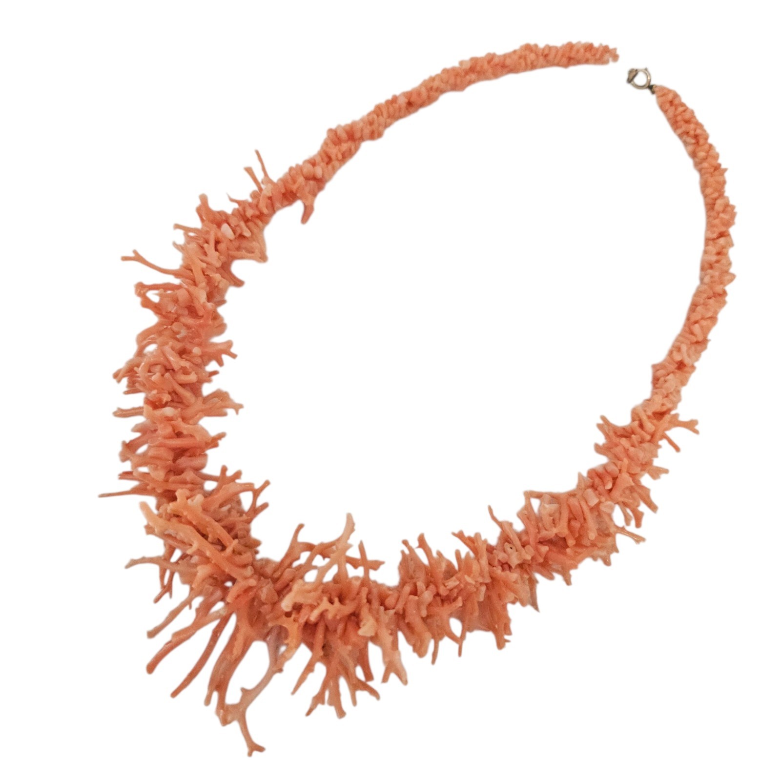 Graduated Coral Branch Necklace Vintage Genuine Natural 22″