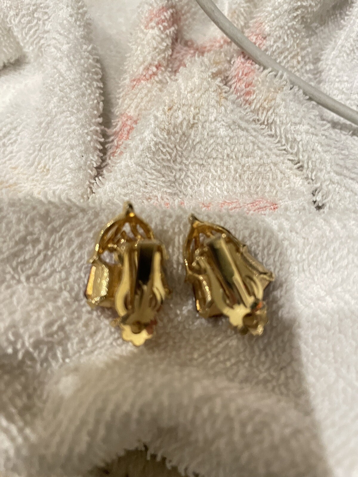 Vintage Clip On Earrings Set Of 10 Different Styles And Shapes And Color.