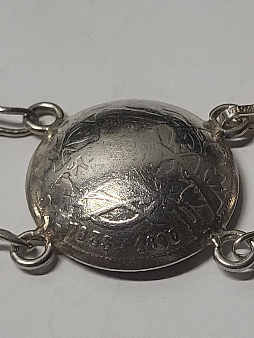 Antique Sterling Silver Coin Bracelet Republic De Guatemala 1833 1890 Coins