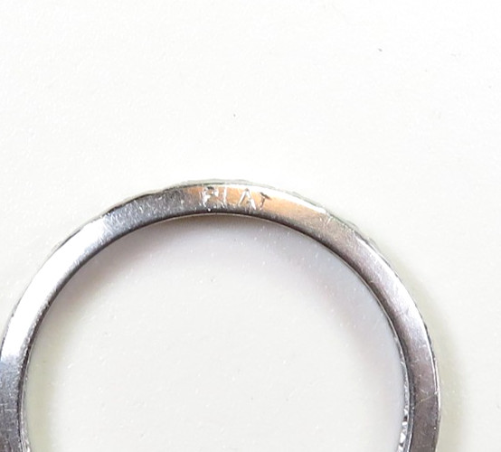 Antique Deco 1920’s Wedding Eternity Platinum Band Ring Size 6.25 UK-M EGL USA