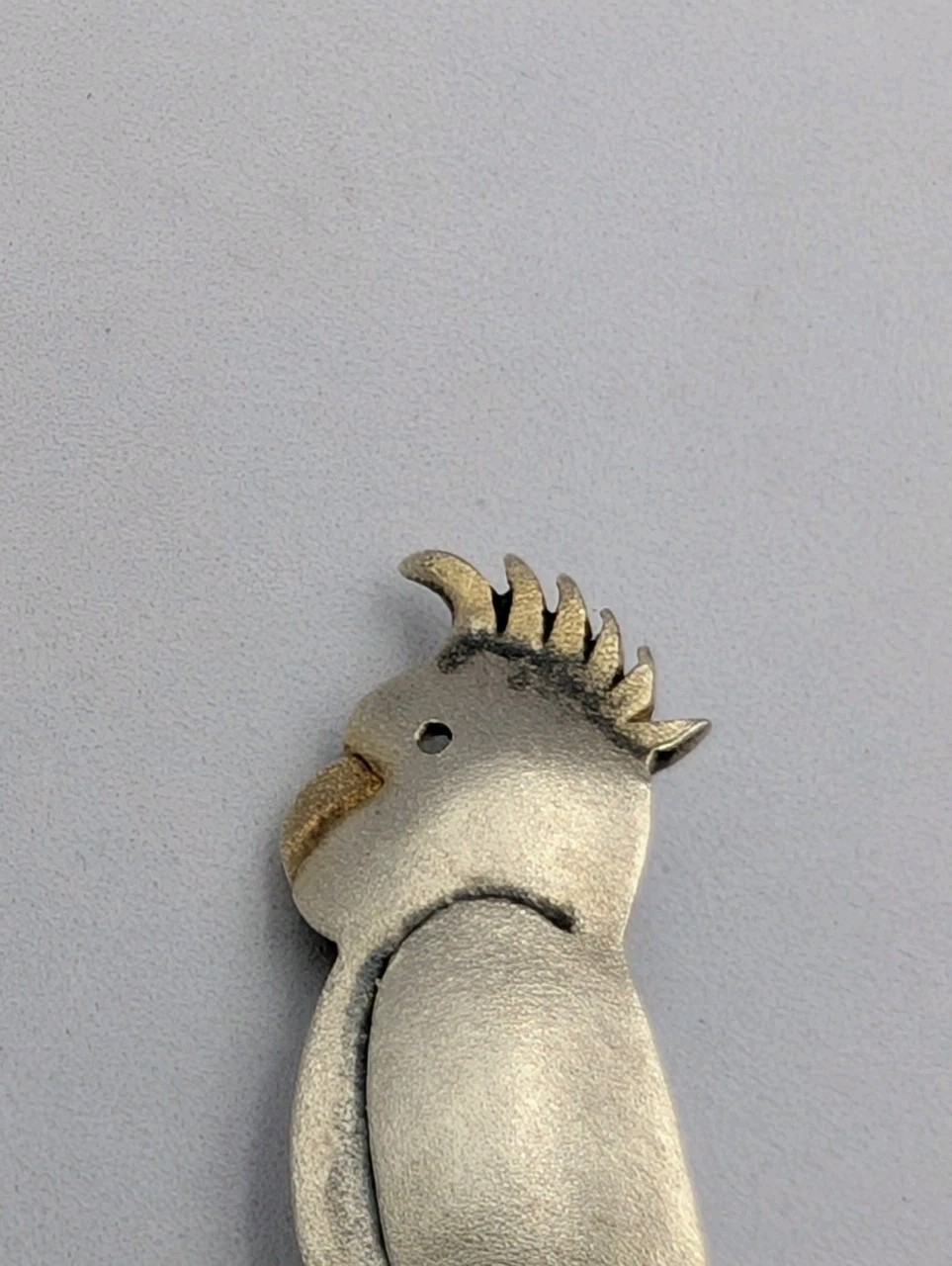 Vtg Australia Sterling Silver Cockatoo Parrot Brooch Pin 925 Map Mark C-Clasp