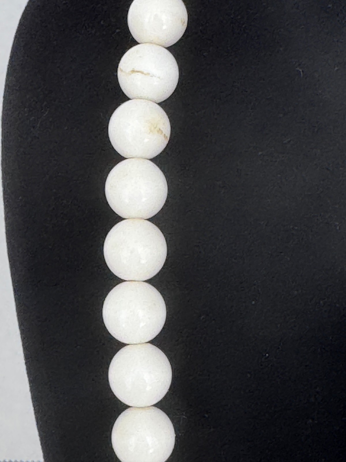 MCM White Plastic Jewelry Set – Necklace, 2 Bangles, Clip-on Earrings