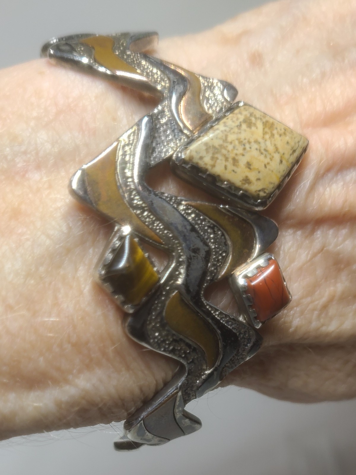 CAROLYN POLLACK RELIOS ‘FOUR CORNERS’ STERLING SILVER BRACELET COPPER