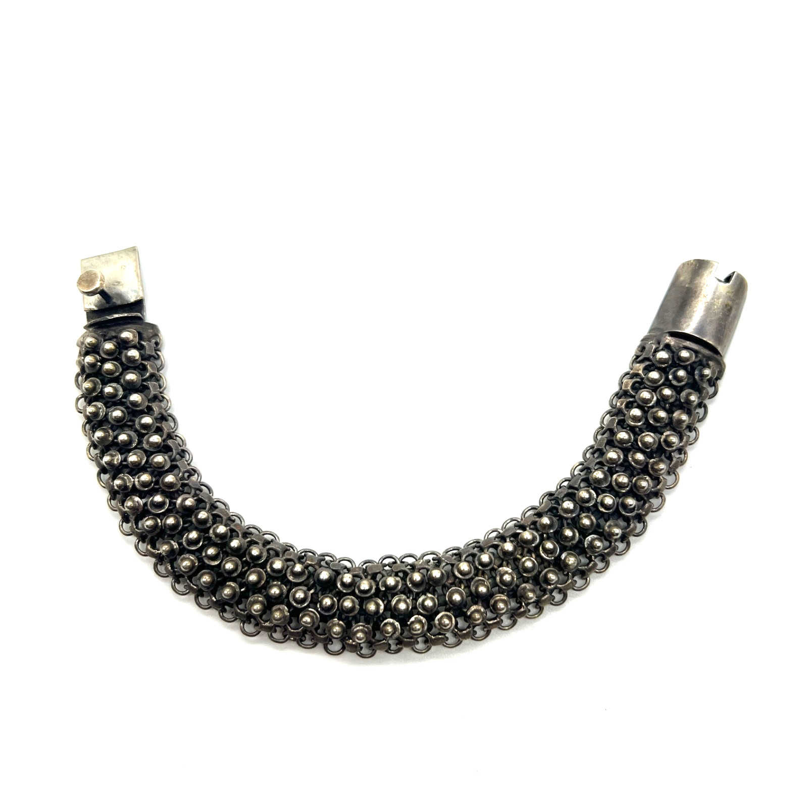 Antique Vintage 925 Sterling Cannetille Etruscan Bracelet 49 Grams