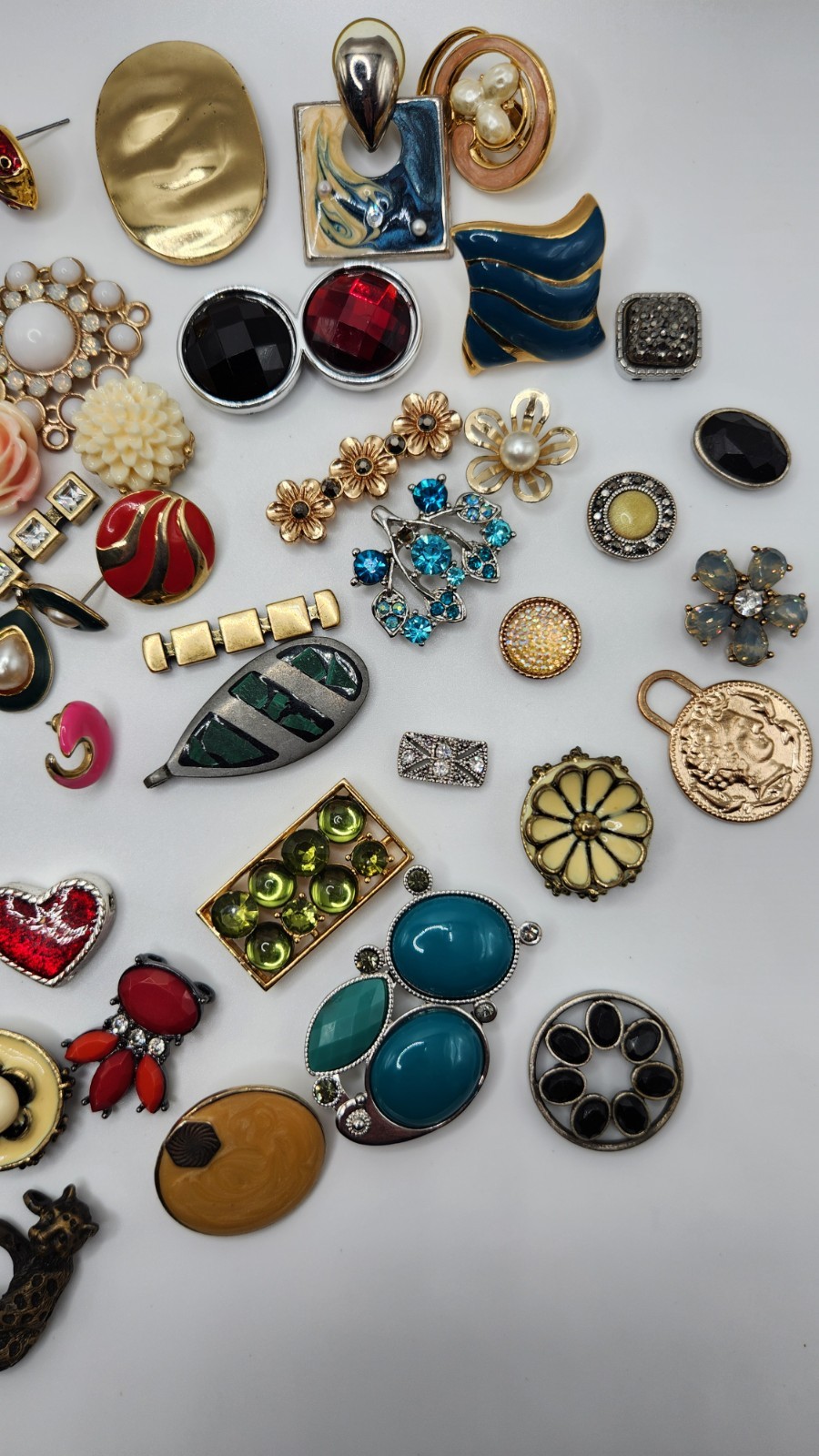 Craft Jewelry Pieces Junk Drawer Lot 50 Different Pieces