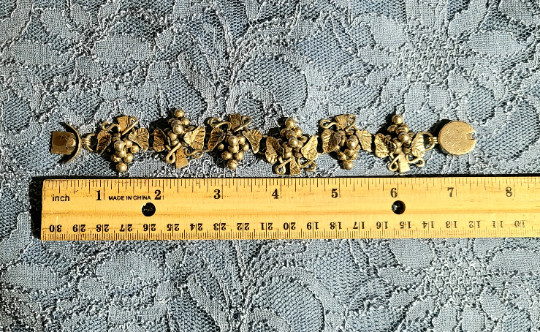 Vintage- Sterling Silver- TAXCO TS-13 Grapes Bracelet- Heavy 44g – 7.5″