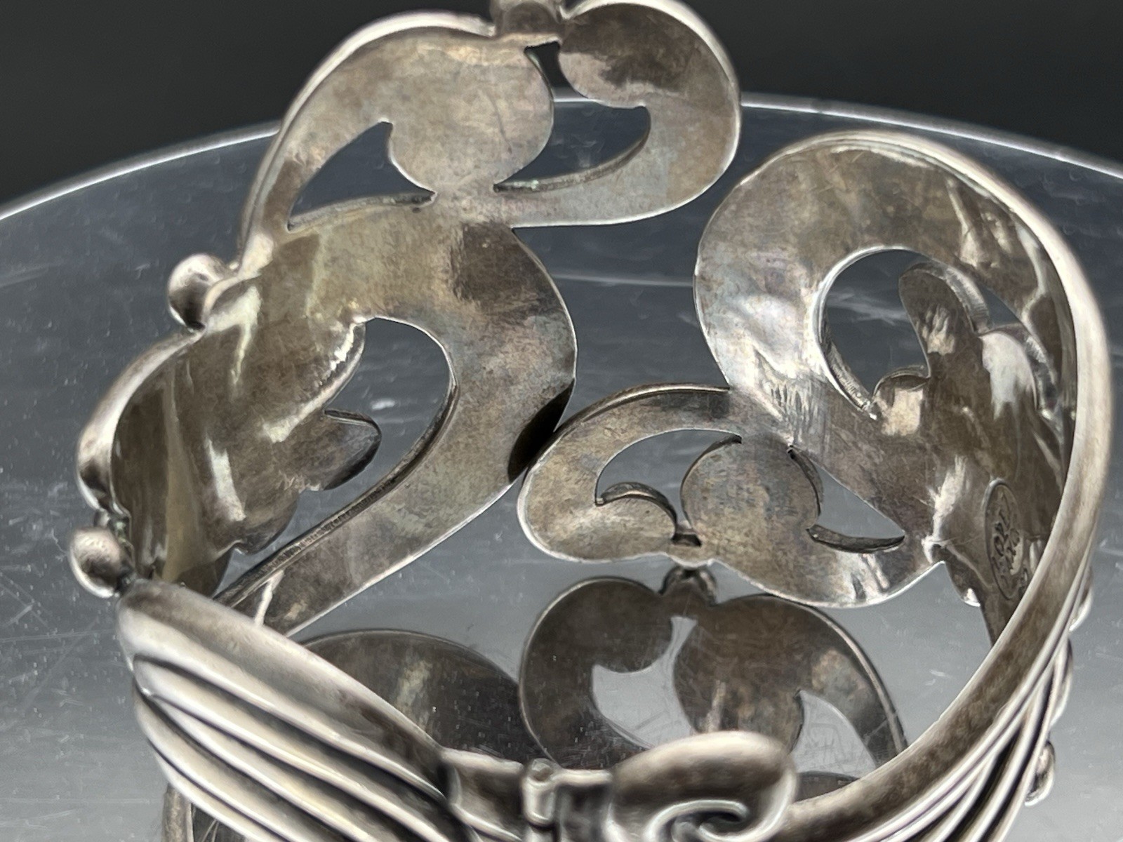 Solid Silver 980 Clamper Bracelet GERARDO LOPEZ TAXCO High End Select Magnifico!