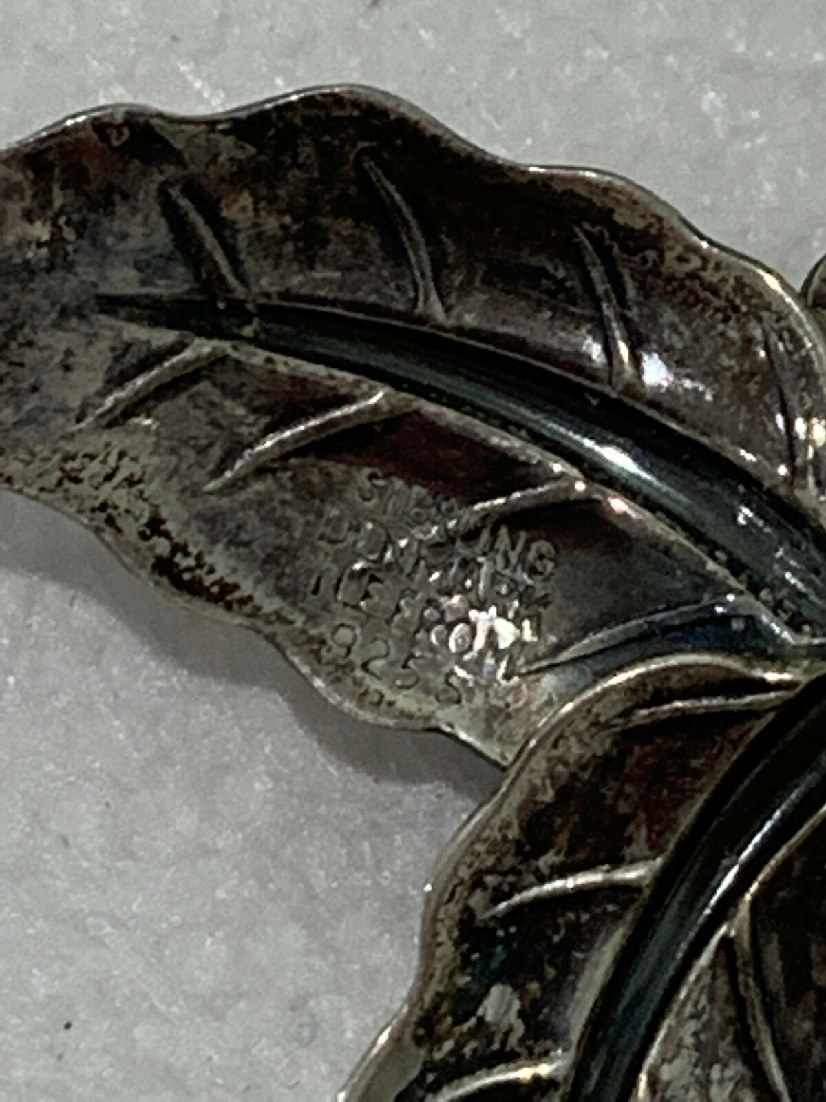 Vintage Danish Neils Erik NE From Signed Sterling Silver Flower Form Pin Brooch