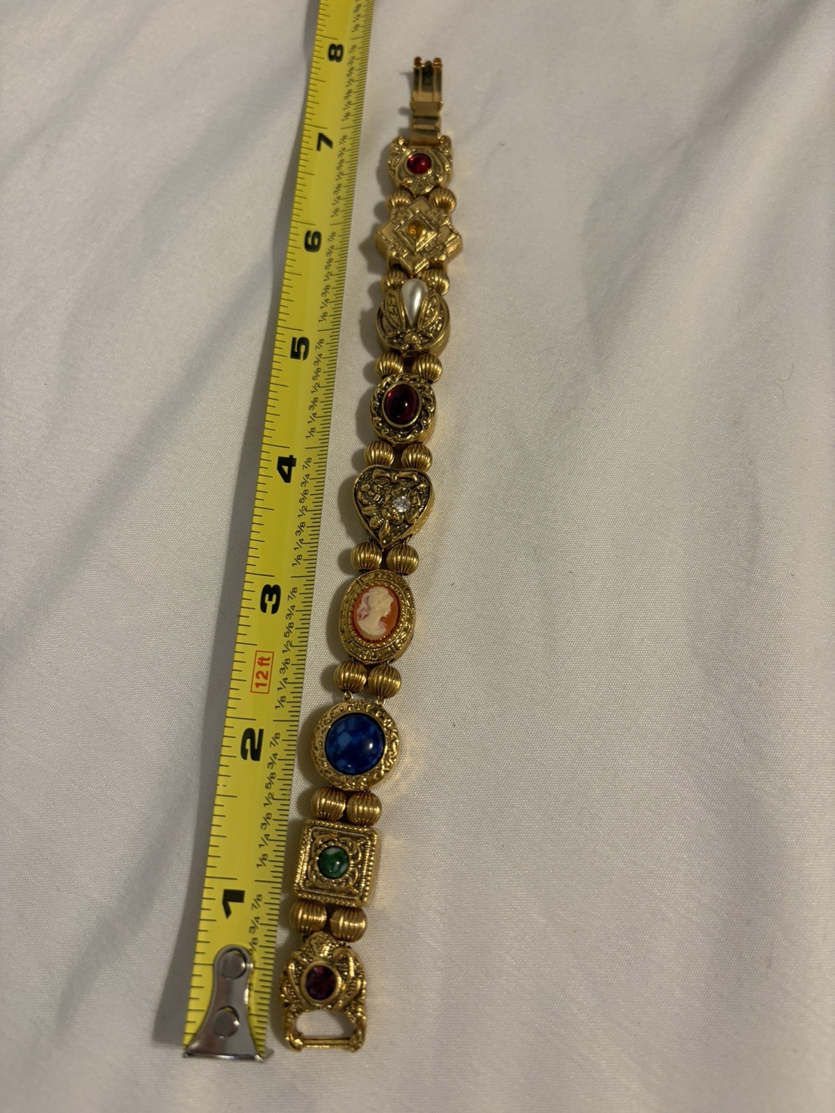 Vintage Victorian Revival Charm Slide Bracelet 1928 brand Carcanet Inspired