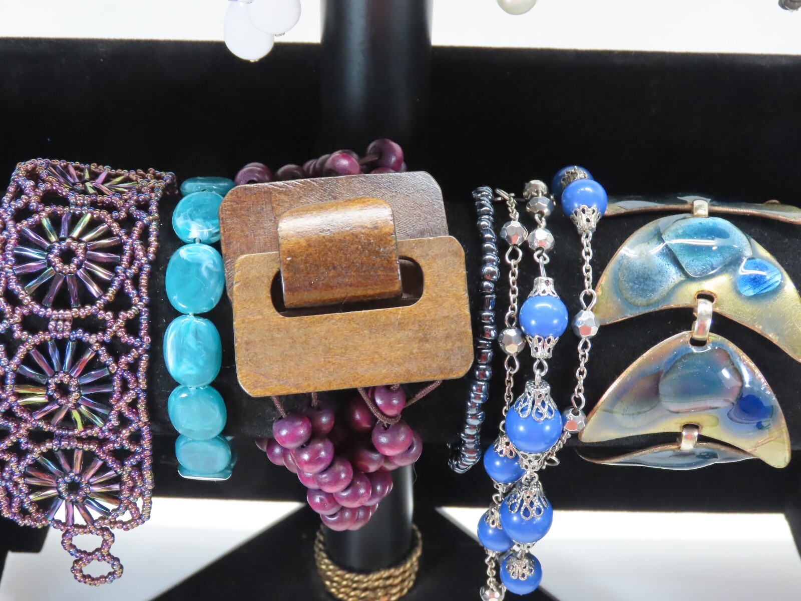Vintage Stretch Beaded Bracelet Lot Bracelets Jewelry Awesome Seed Beads + D2526