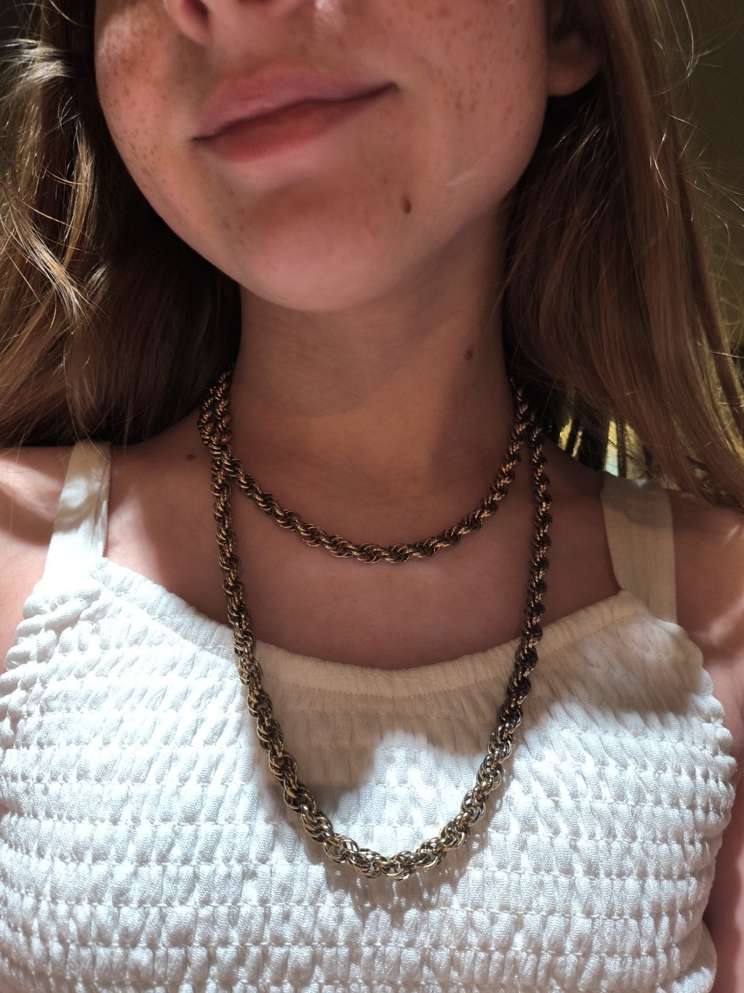 Two Monet Necklaces On The Vintage Side One Is 17.5 In Long 2nd Is 8in