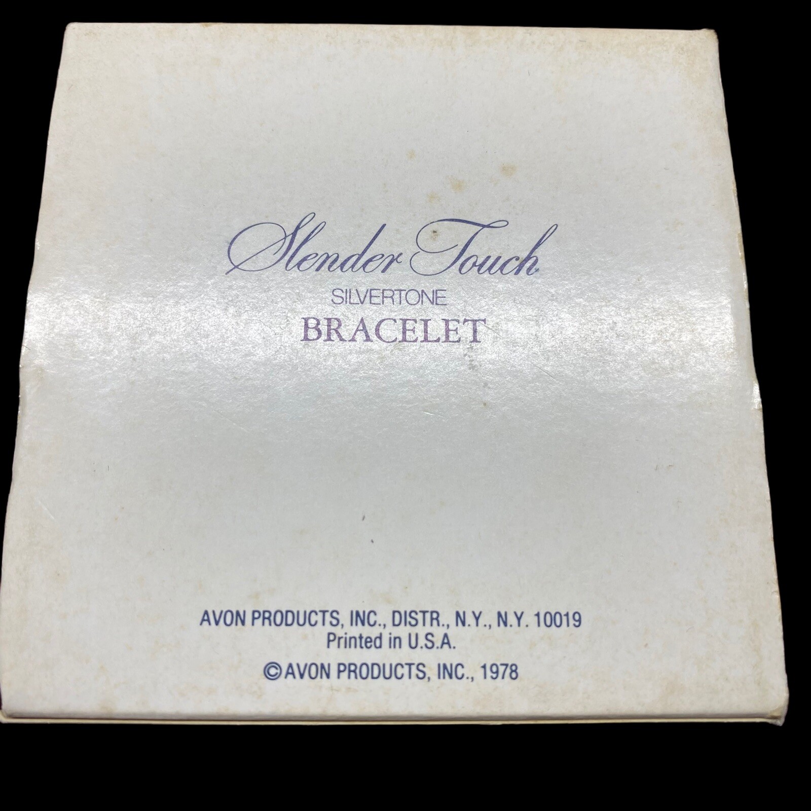 Vintage 1978 Avon Slender Touch Silvertone Minimalist Cuff Bracelet Small w Box
