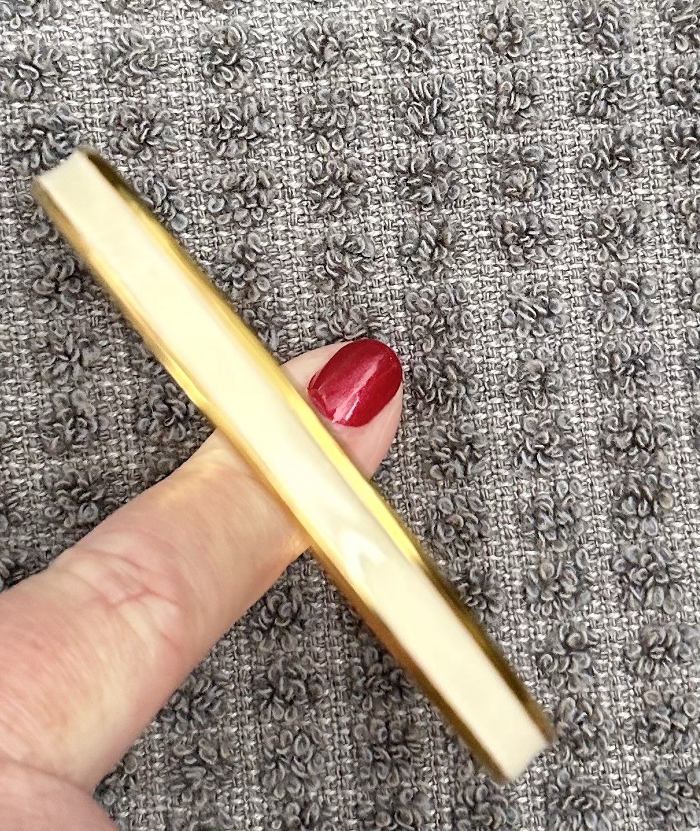 Bangle Bracelet, Ivory, And Gold Tone