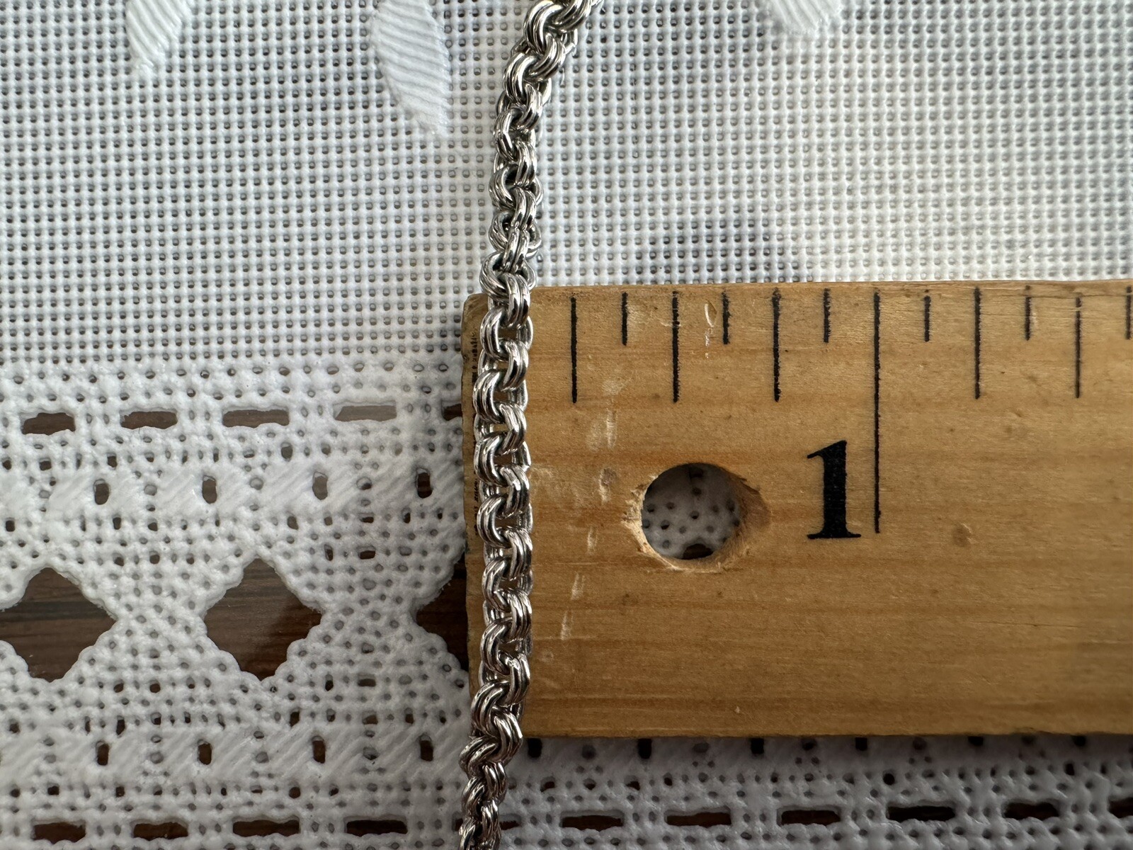 Vintage SARAH COV. silver TONE Rolo Chain&purple Chandelier Pendant Necklace