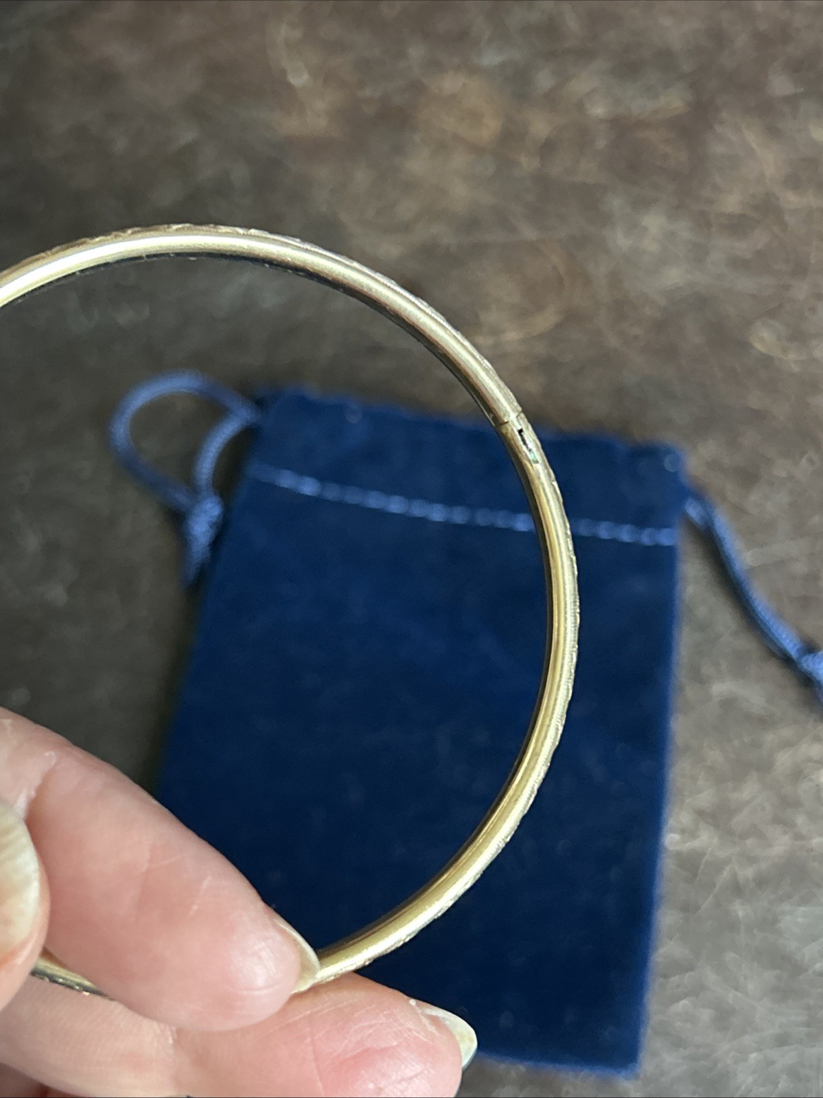 Vintage WINARD 12K Gold Filled Hinged Bangle floral Etched secure with Bar