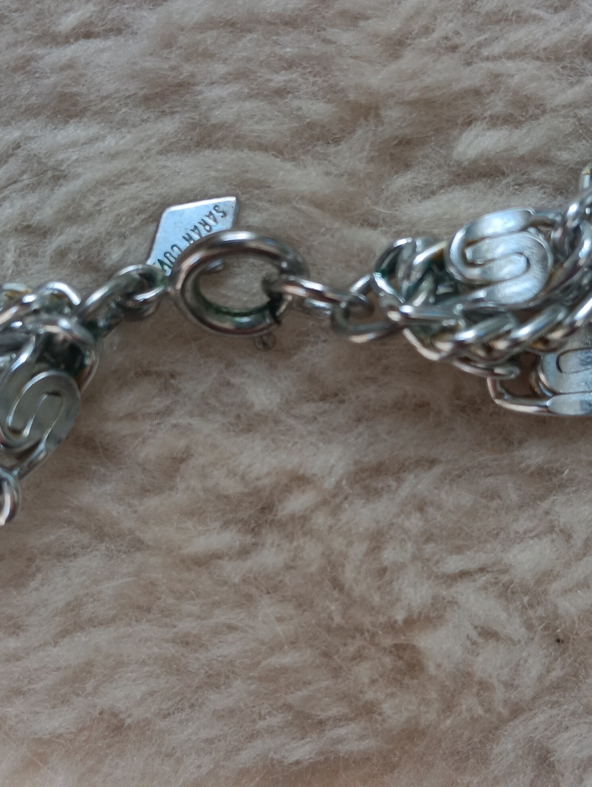 Vintage Sarah Coventry 4 Strand Chain Silver Tone Link Necklace Fashion Jewelry