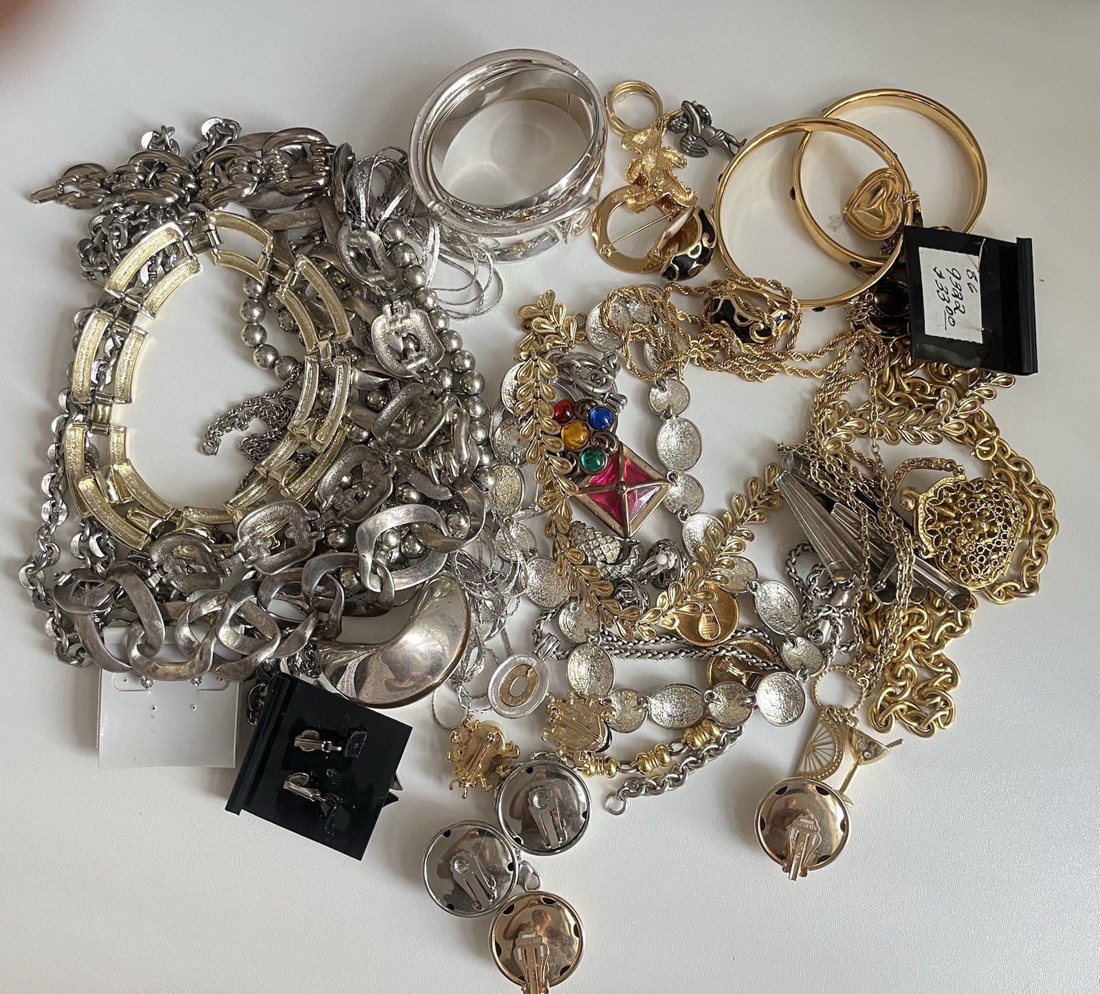 Vintage Jewelry Lot Monet Trifari Art Brooch Necklace Earrings 1960-1990’s