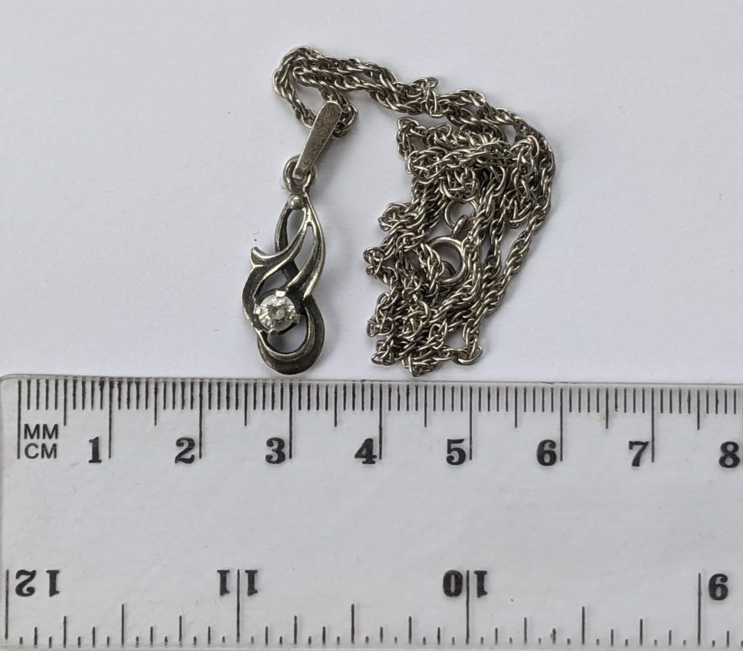 Vintage Soviet USSR Necklace silver 925 ⭐ Сhain 45 cm. Weight 5.88 g.