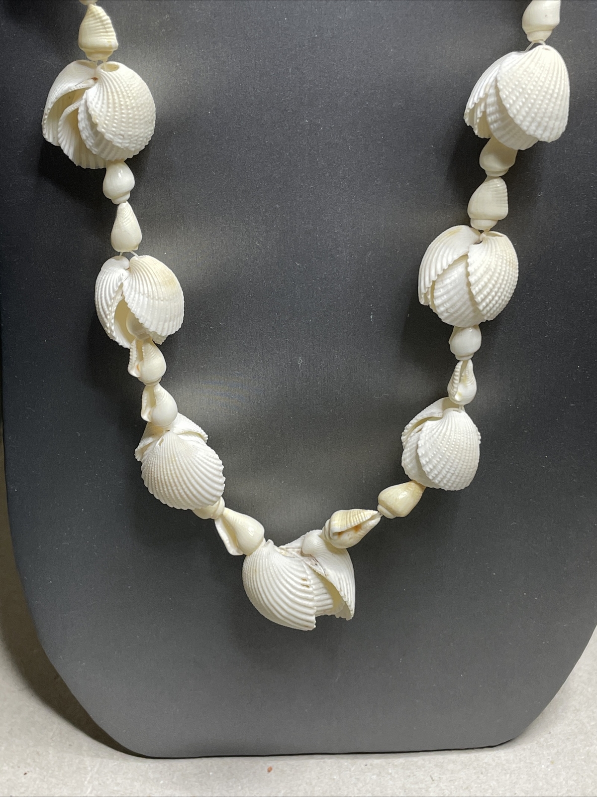 2 Strands Of Vintage Trumpet, Conch & Cowrie 1950’s Island Lei’s, Post Landing