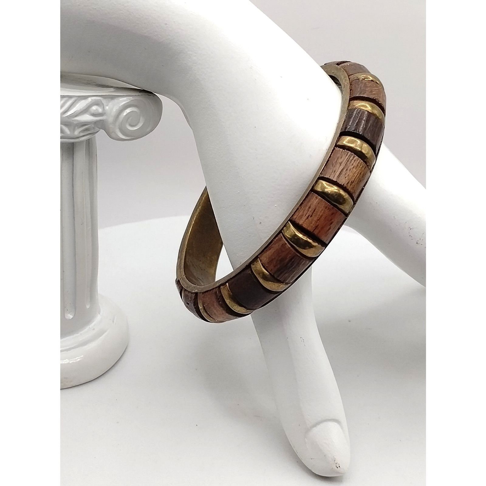 Vintage Jewelry Natural Stones, Carved Wooden Beads, Lucite and Metals Bracelets