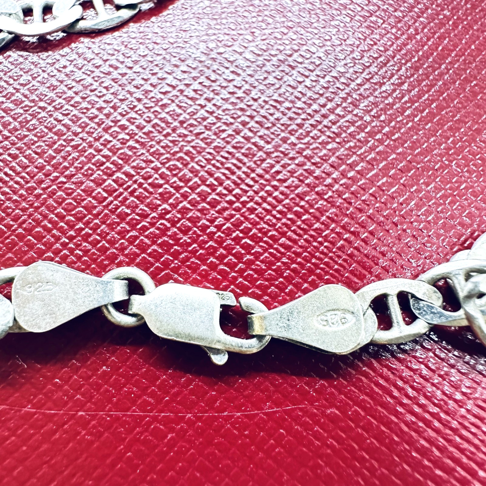 VINTAGE 925 STERLING SILVER MARINER LINK CHAIN NECKLACE 20 1/4″