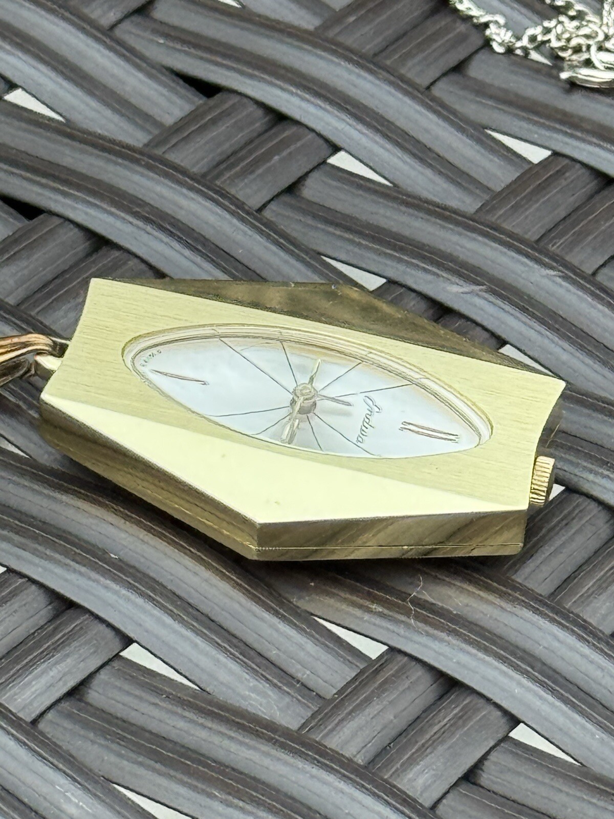 Vintage Endura Gold-tone Pendant Watch, New Battery