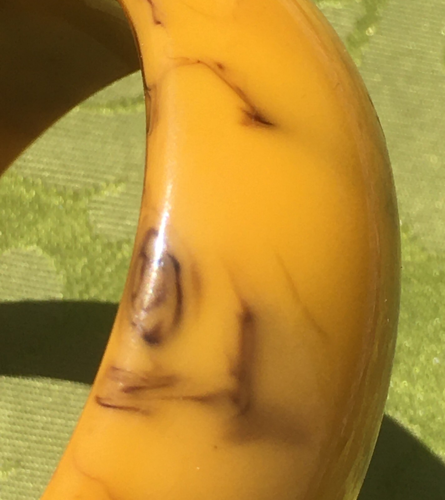FRENCH 1940s WOMEN WIDE BANGLE BRACELET~YELLOW & BROWN MARBLED BAKELITE~PERFECT