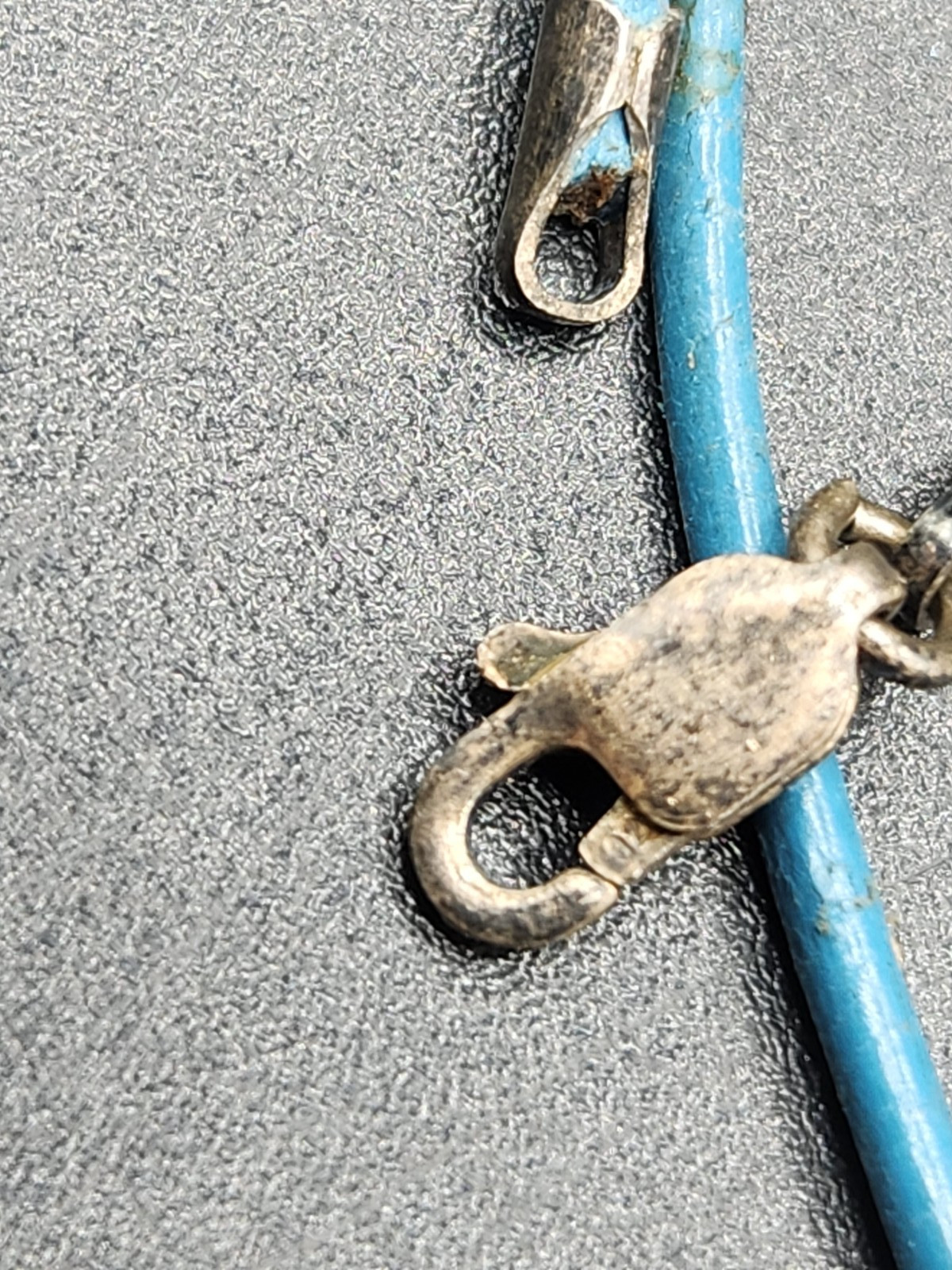 Boulder Opal Pendant Blue Cord Necklace