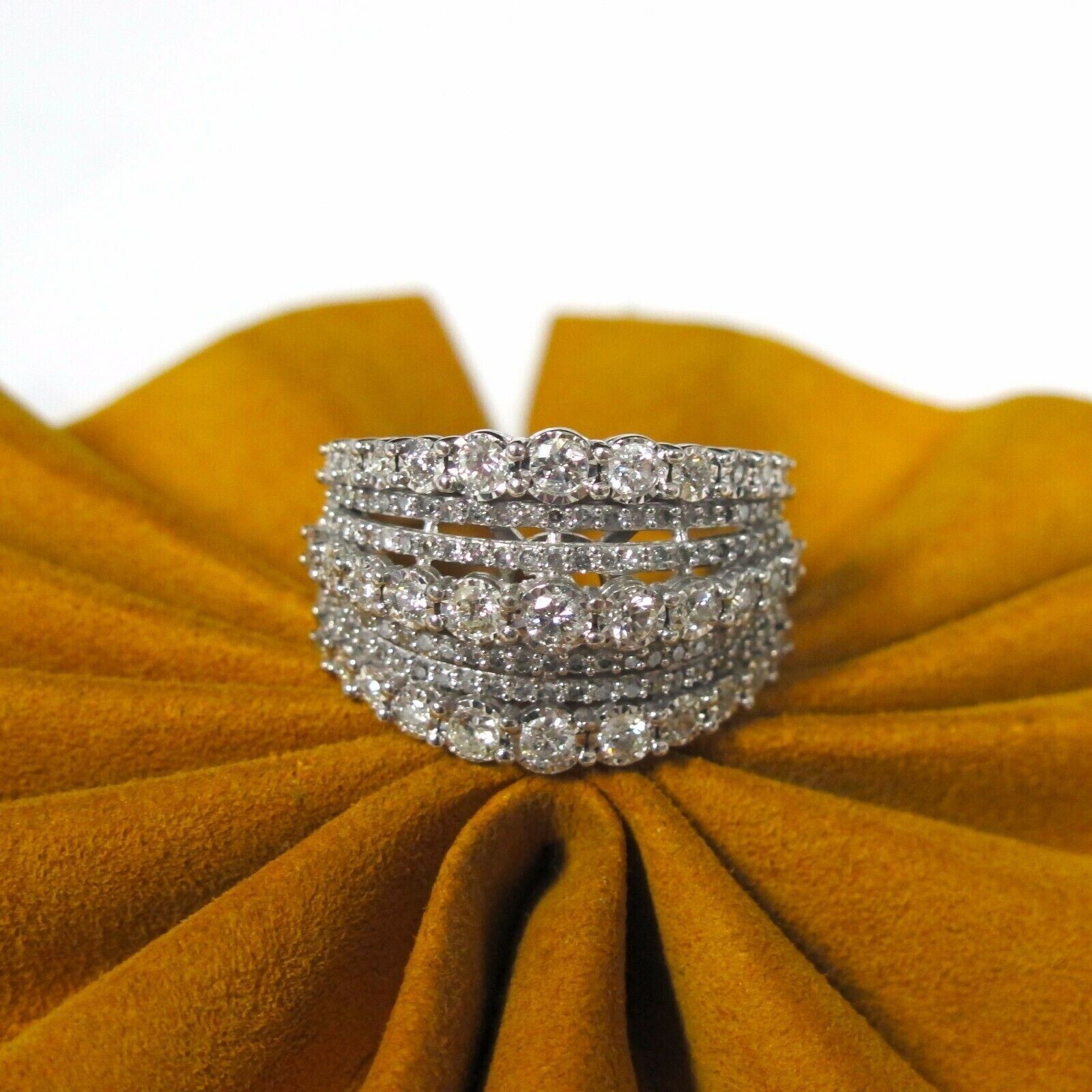 2 CTW White Round Cut Simulated Diamond Classic Huge Wedding Ring In 925 Silver