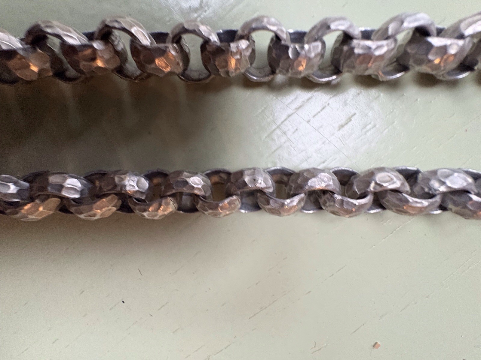 Vintage Hammered Aluminum Necklace