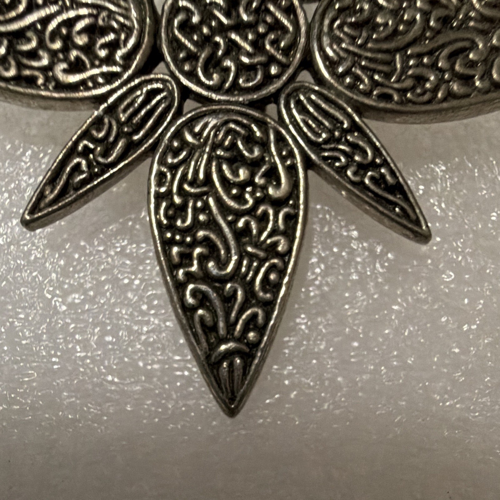 Vintage Signed John Hardy Starburst Bali Star Silver Tone Scarf Dress Clip