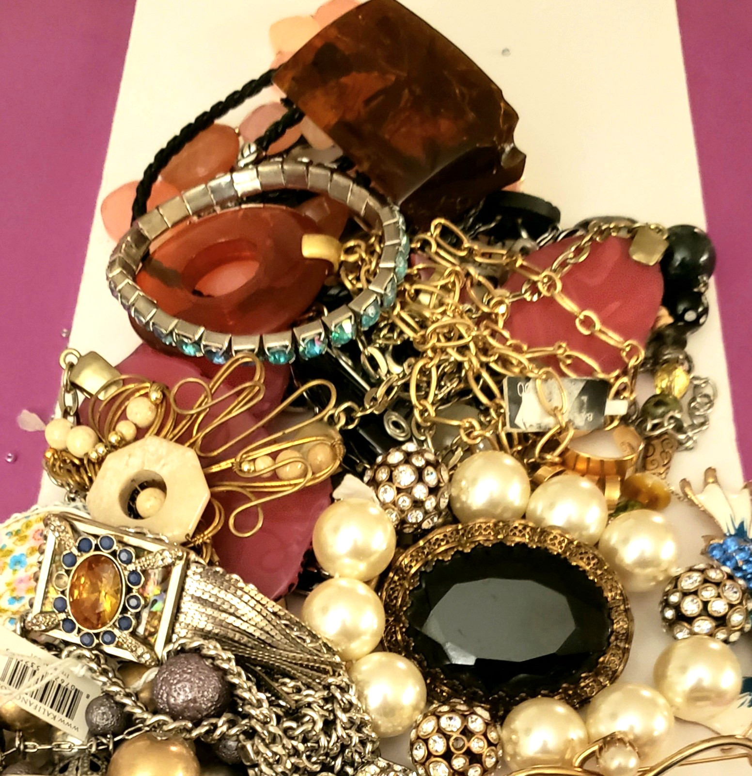Vintage/Now Jewelry Lot Resell Craft Repair Mostly Wearable Many Signed 4.15 lbs
