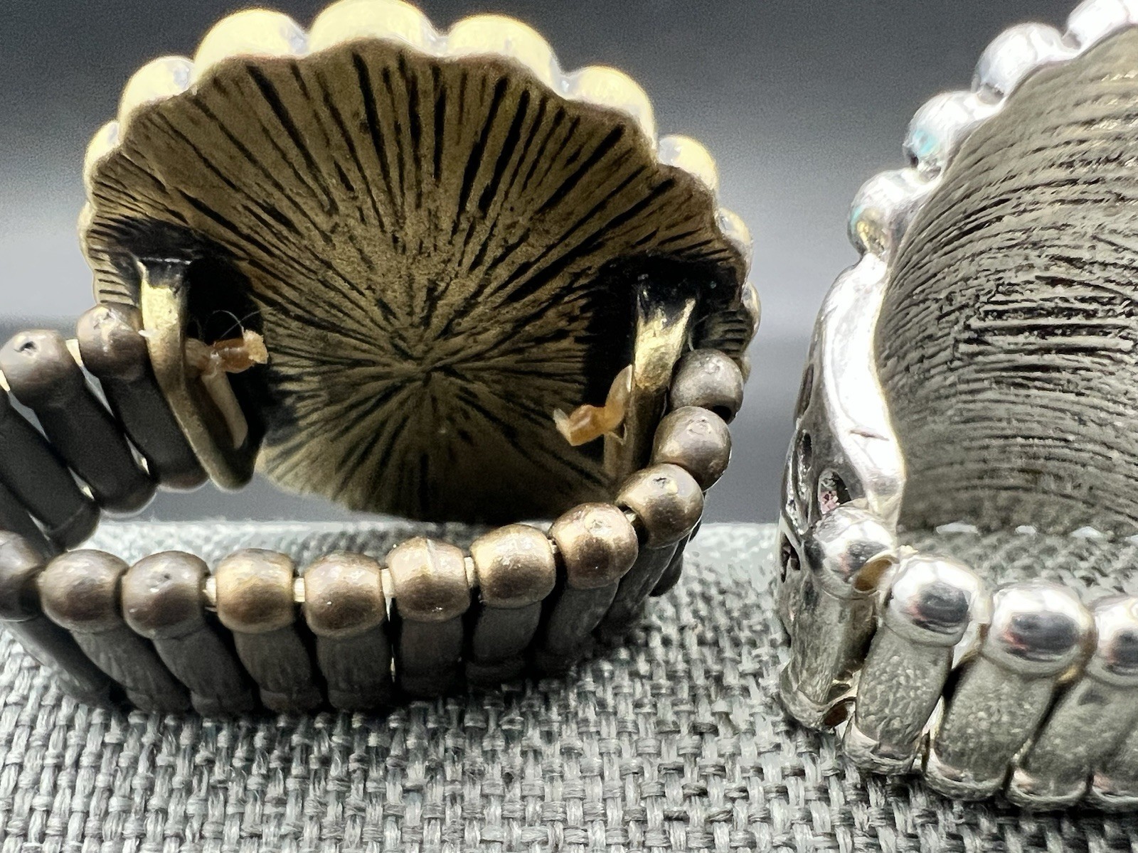5 Vtg to Modern Silver Tone Stretch Band Ring Lot Southwestern Boho – One Size