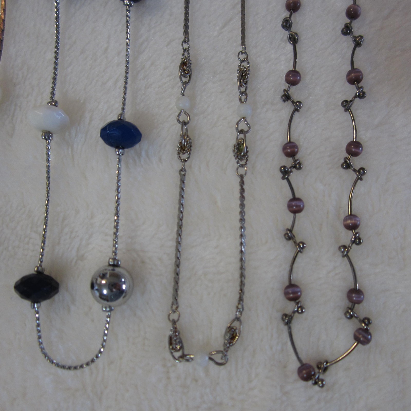 Lot of 8 Delicate Necklaces Silver/Gold Tone Crystals Shells and Beads