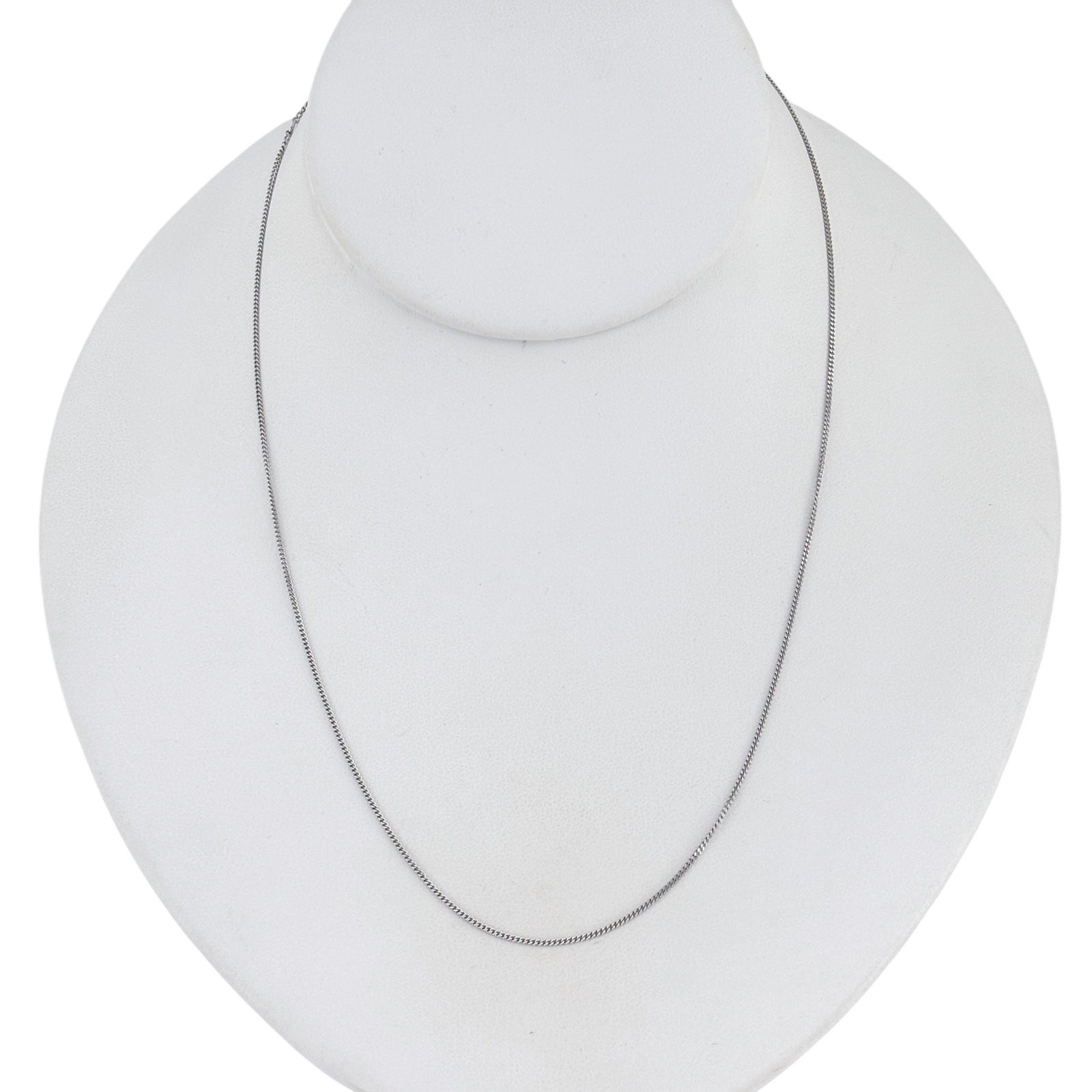 Vintage Sterling Silver 925 Curb Link Chain Necklace 15.5″, 16.5″, 17.5″