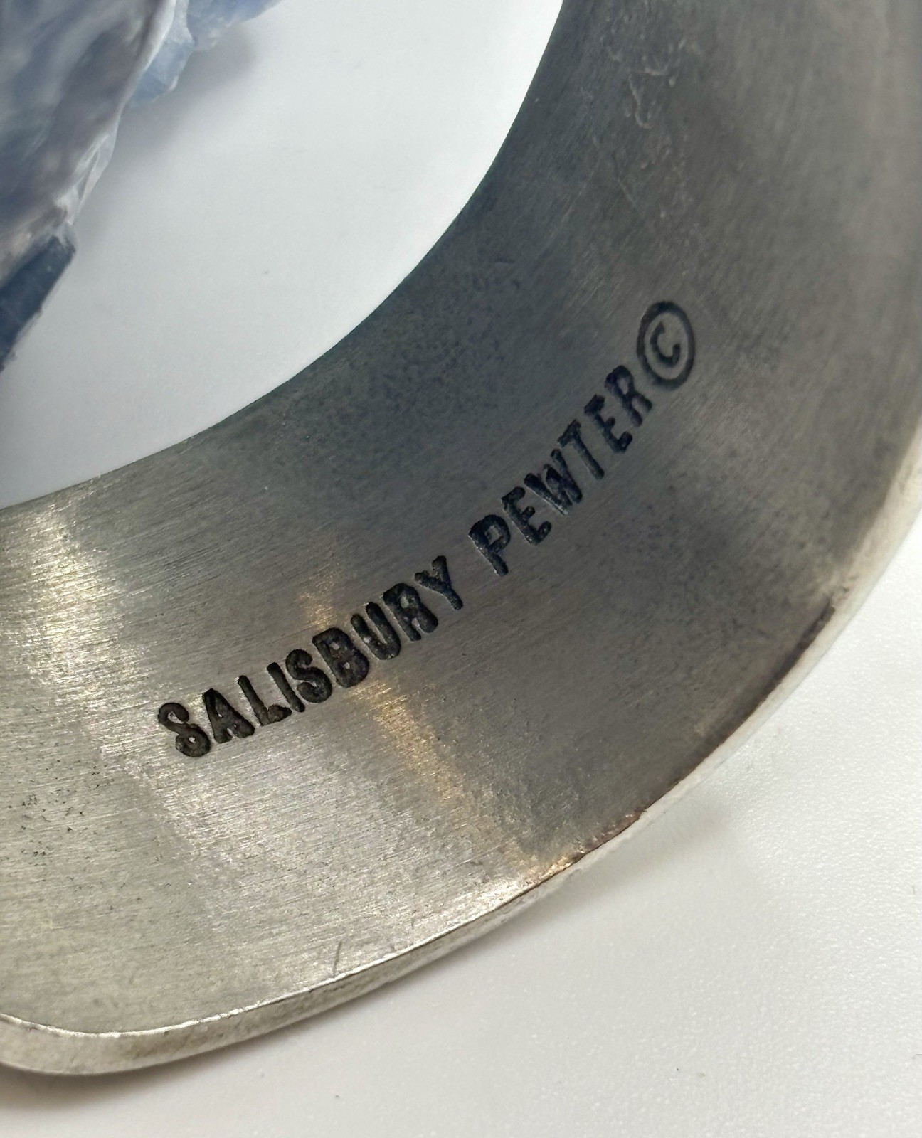 Vintage Salisbury Pewter Flower of The Month March Cuff Bracelet Made In USA