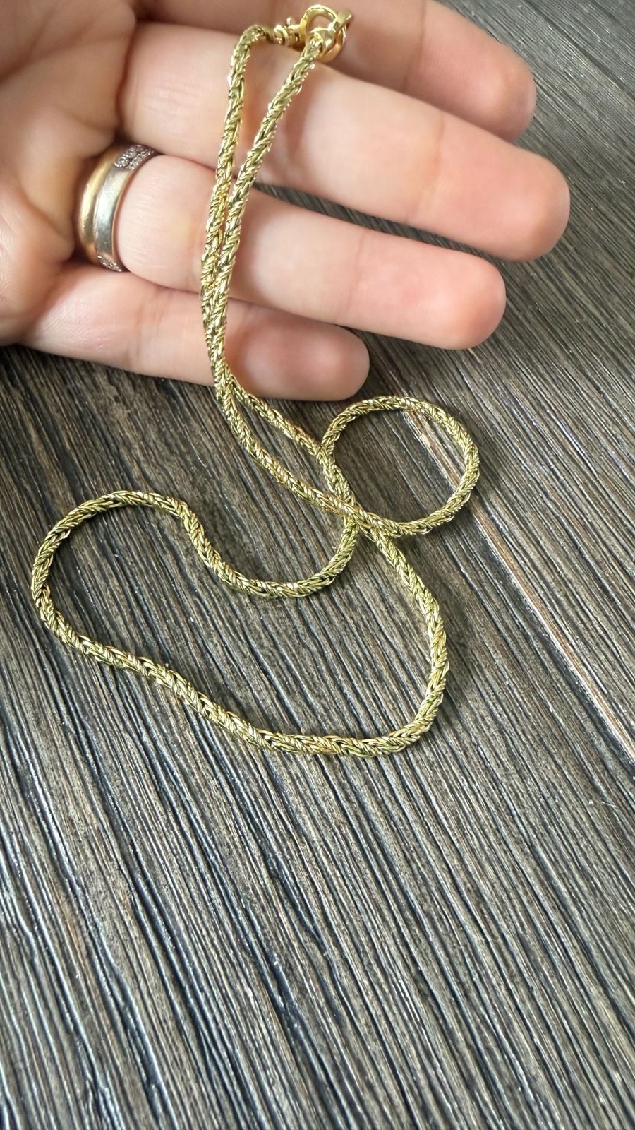 Vintage Grosse Gold Tone Wheat Chain Necklace