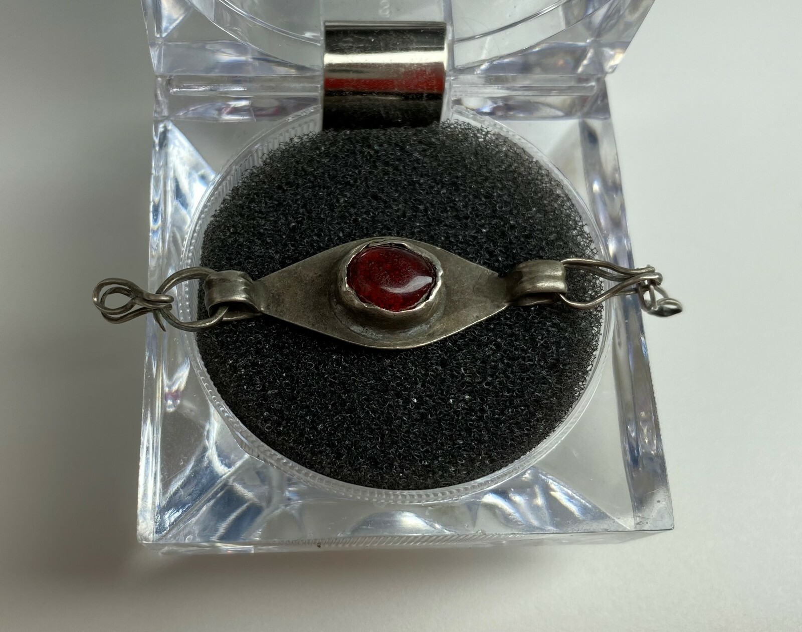 Silver Viking Pendant With Gem (900-1000 AD)