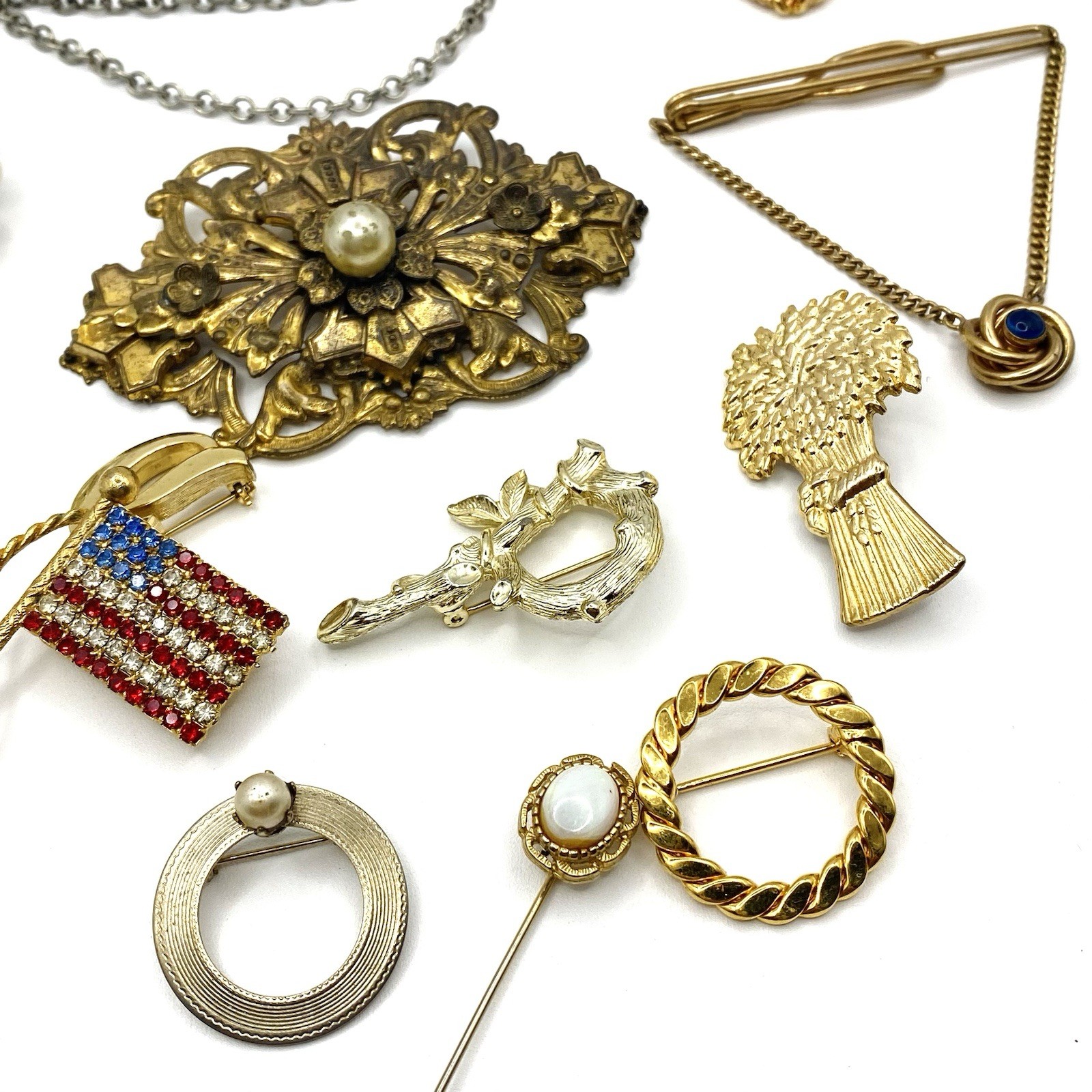 Vintage 15 Brooch Pin Lot Victorian Art Deco Nouveau Whimsical Sarah Cov Other