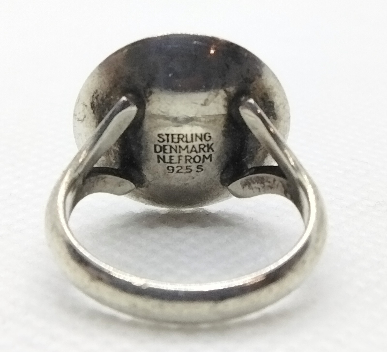 Vintage Denmark N E From Sterling Silver 3D Twist Modernist Ring Size 6