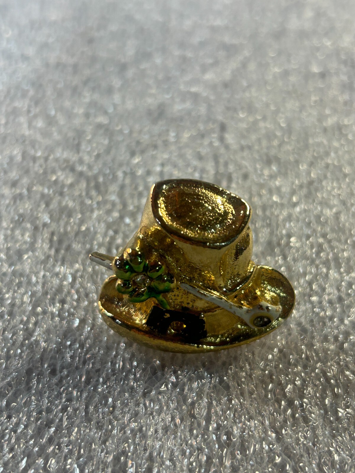 Irish Saint Patricks Day Leprechaun Hat Vintage Pin Brooch P-223