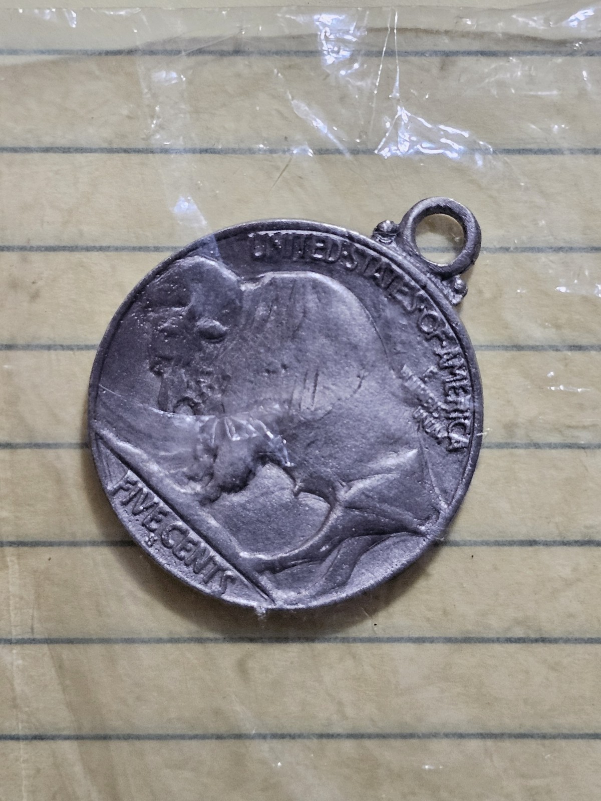 Coin Jewelry Pendant Vintage Buffalo Nickel Bezel