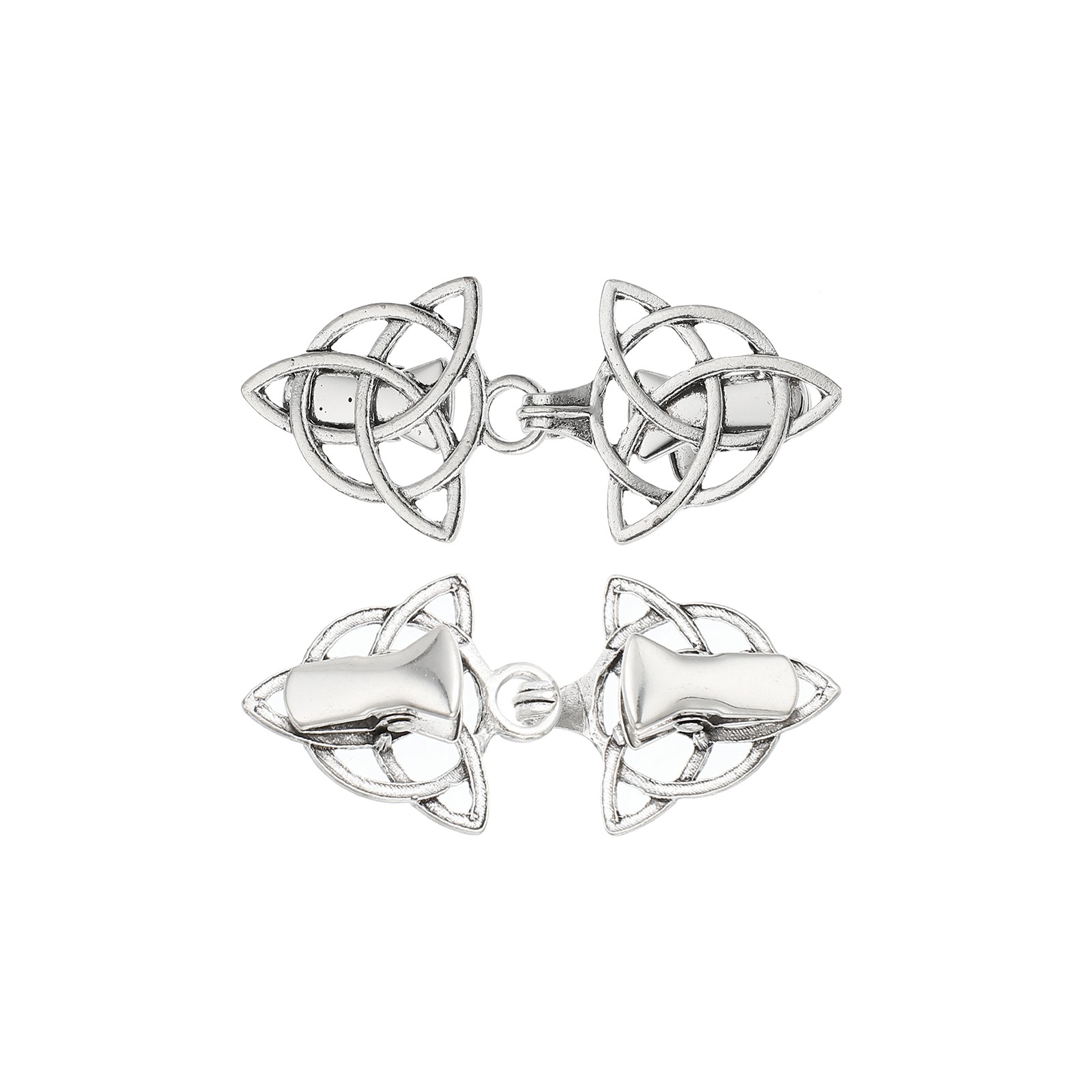 2 x Cloak Clasp Alloy Vintage Sweater Clips Retro Cardigan Buckle Sew on Hook